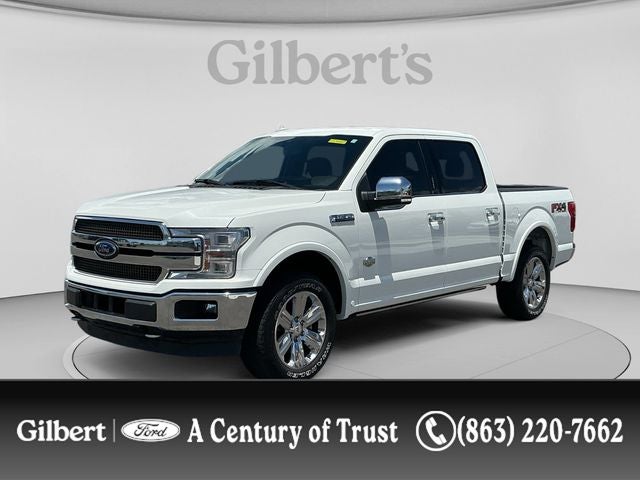 2020 Ford F-150 King Ranch in White Metallic — front three-quarter view
