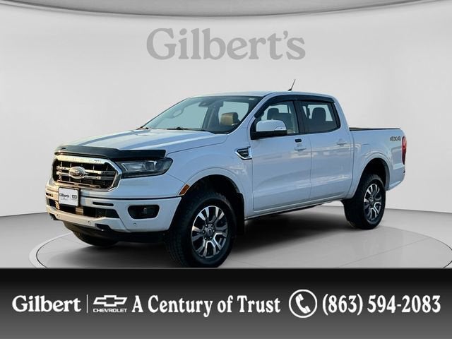 2021 Ford Ranger LARIAT in White — front three-quarter view