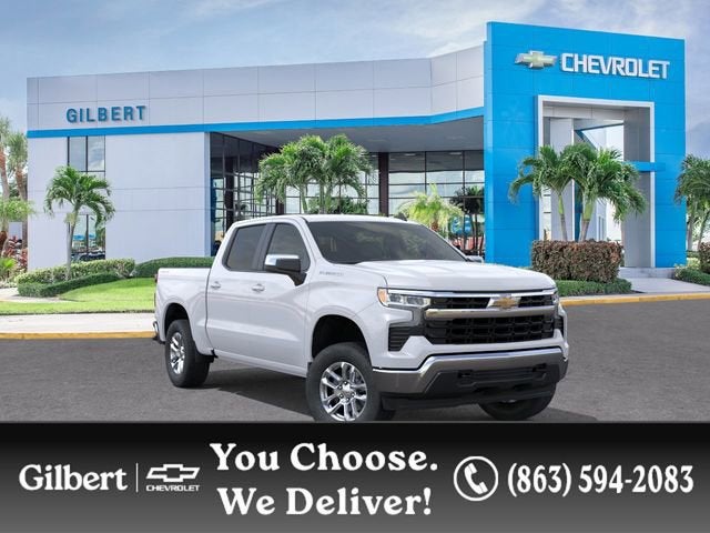 2026 Chevrolet Silverado 1500 LT (2FL) in Summit White — front three-quarter view