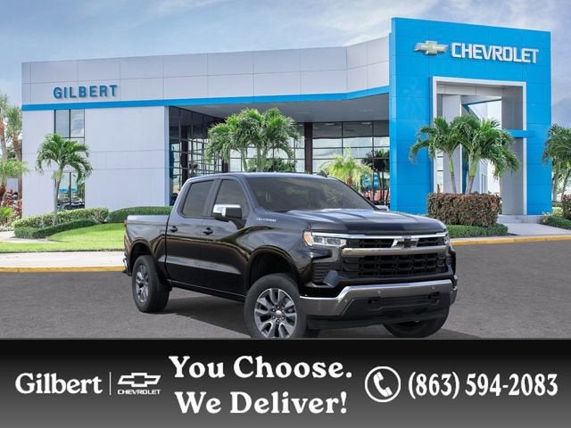 2026 Chevrolet Silverado 1500 LT in Black — front three-quarter view