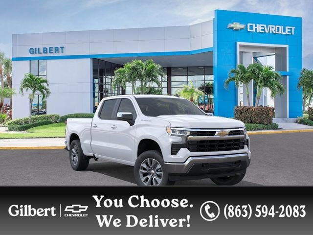 2026 Chevrolet Silverado 1500 LT in Summit White — front three-quarter view
