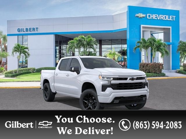 2026 Chevrolet Silverado 1500 RST in Summit White — front three-quarter view
