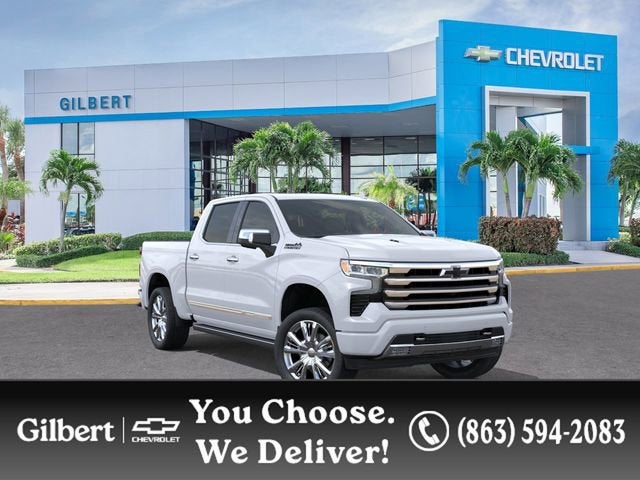 2026 Chevrolet Silverado 1500 High Country in Polar White Tricoat — front three-quarter view