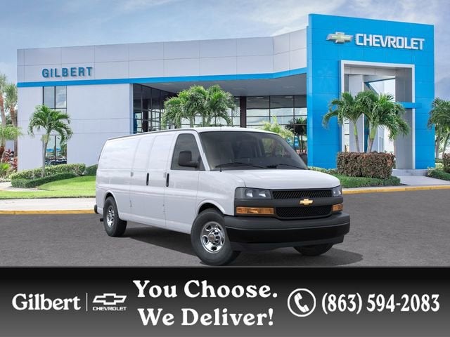 2026 Chevrolet Express Cargo WT in Summit White — front three-quarter view