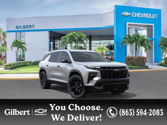 2026 Chevrolet Traverse RS in Sterling Gray Metallic — front three-quarter view