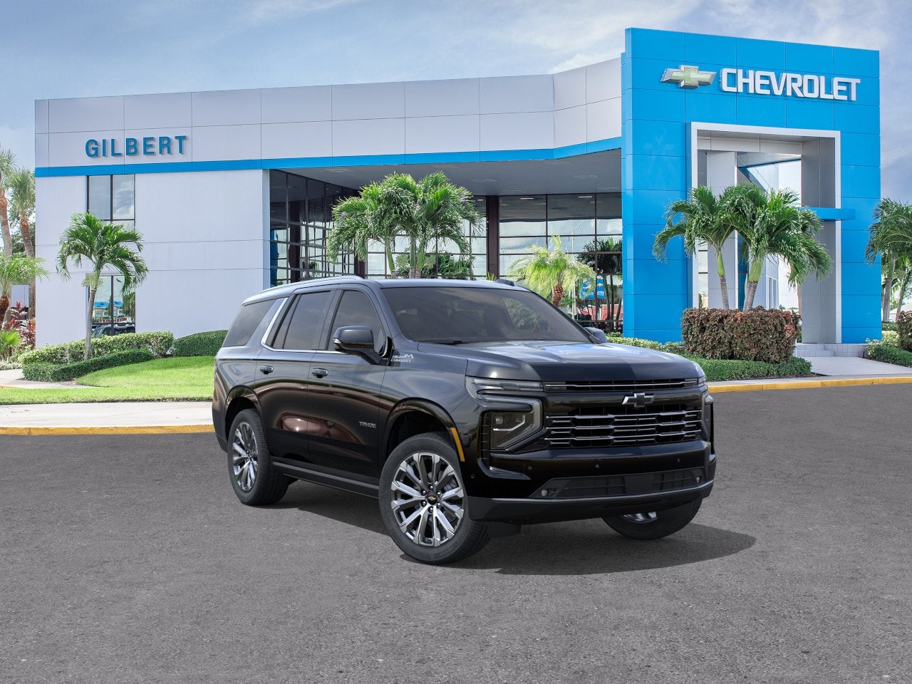 2026 Chevrolet Tahoe High Country in Black — front three-quarter view