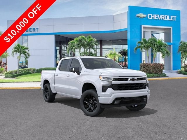 2026 Chevrolet Silverado 1500 RST in Summit White — front three-quarter view