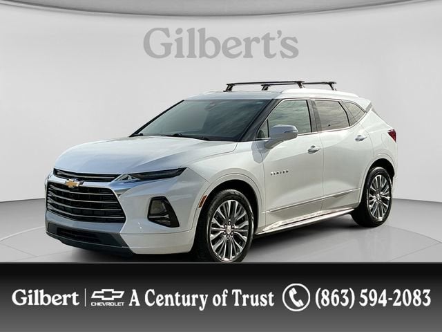 2020 Chevrolet Blazer Premier in Iridescent Pearl Tricoat — front three-quarter view