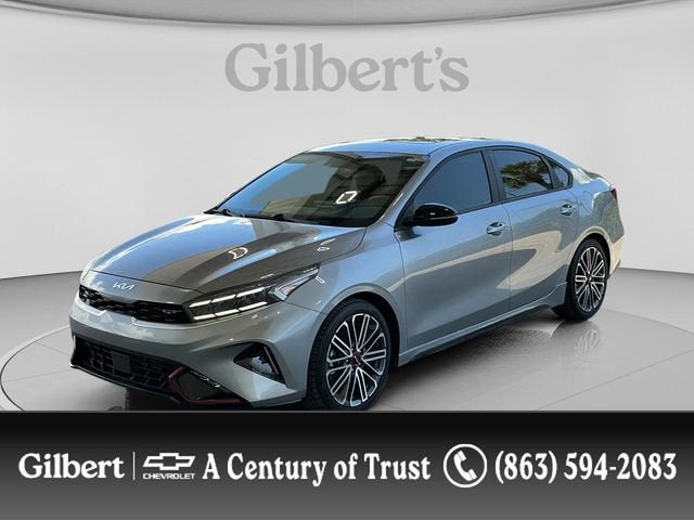 2023 Kia Forte GT in Gray — front three-quarter view