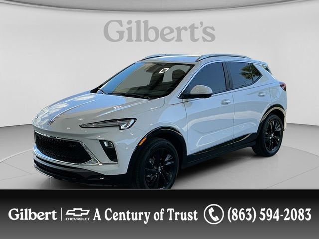 2024 Buick Encore GX Sport Touring in Summit White — front three-quarter view