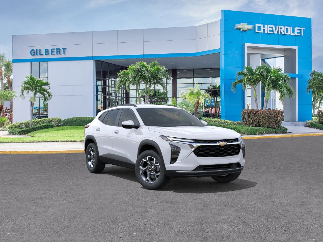 2026 Chevrolet Trax LT in Summit White — front three-quarter view