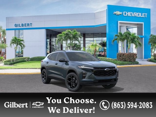 2026 Chevrolet Trax LT in Cypress Gray — front three-quarter view